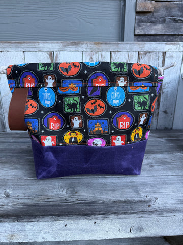Middle Management  - Halloween crew/purple waxed canvas