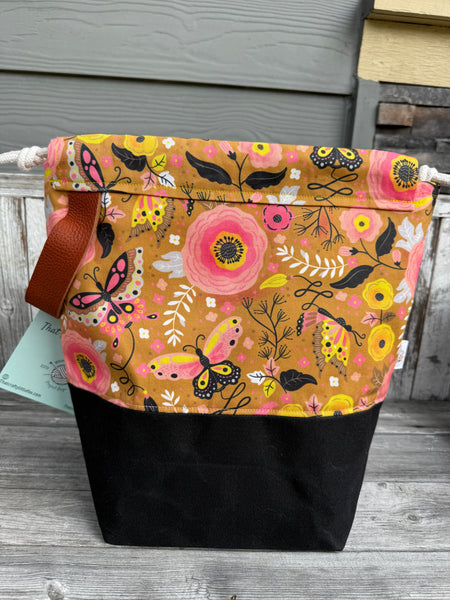 Like A Boss - Butterflies with black waxed canvas
